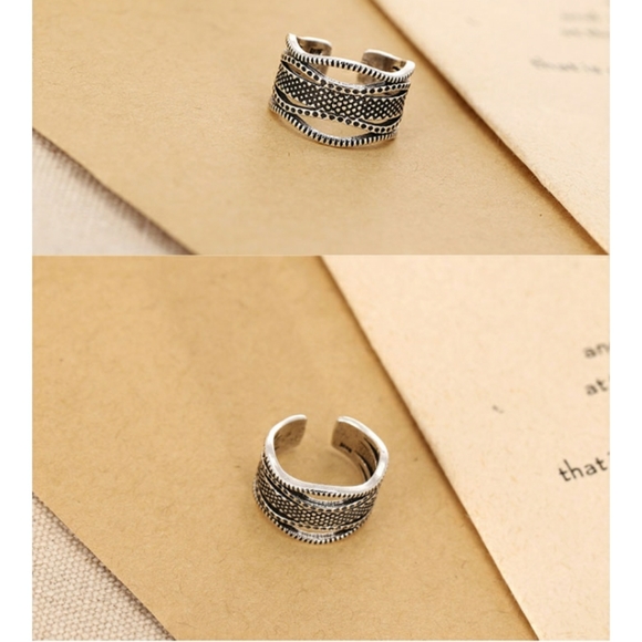 NEW Trendy Unisex | 925 Silver Multi Strand Ring - Picture 8 of 11